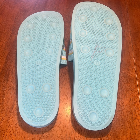 Adidas Blue Slides. NWOT - Picture 6 of 6
